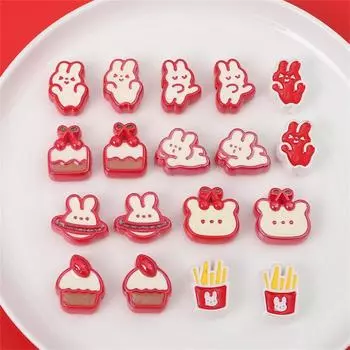 Акриловые масляные цветочные бусины для DIY ожерелья, браслета, сережек, изготовления ювелирных изделий 02 26x21mm 1pc