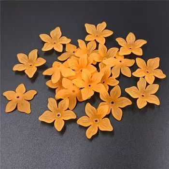 Акриловые матовые DIY аксессуары для волос мода 20 шт. бусины для сережек изготовление ювелирных изделий ожерелье держатель для цветов баухинии розовый