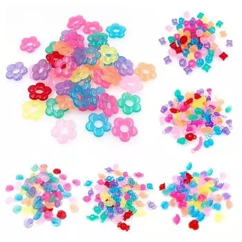 Акриловые модные Алфавит полупрозрачные цветные DIY фруктовые бусины ювелирные аксессуары микс стиль конфеты браслет изготовление ожерелья цветок 50 шт. аксессуары Mickey Heads