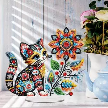 Акриловые мультяшные животные алмазная живопись настольные украшения комплект алмазная живопись настольные украшения для дома спальня украшения