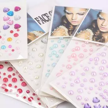 Акриловые наклейки Face Pasters Peach Heart Детские наклейки 3 шт DIY 14mm * 10mm розовый