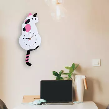 Акриловые настенные часы с маятником, бесшумные часы для гостиной, спальни, кухни, ванной комнаты, домашнего декора Multicolor