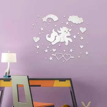 Акриловые настенные самоклеящиеся зеркальные трехмерные наклейки на стену в гостиной, планировка спальни, декоративные наклейки