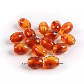 Акриловые овальные двухцветные бусины-ведра, бусины с большим отверстием, подушка для сиденья автомобиля, бисерный браслет, ожерелье, аксессуары для изготовления ювелирных изделий своими руками Ten.