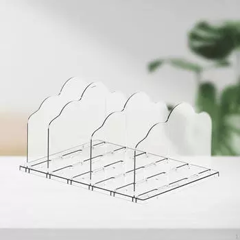 Акриловые подставки для книг, 4 отделения, стеллаж для хранения книг, сумки, дисплей для книжной полки 1pc