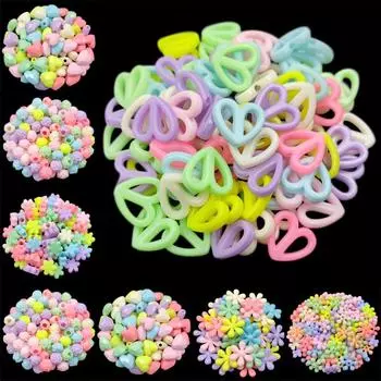 Акриловые подвески, ювелирные изделия, свободные бусины, унисекс, ожерелье, браслет, конфетный цвет, сделай сам, поделки, красочные, 10-40 шт., сердце, цветок 20Pcs 15*17mm Heart