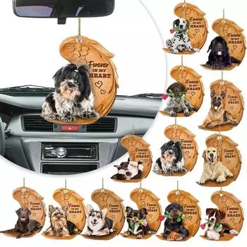 Акриловые подвесные украшения для собак, автомобильные аксессуары, украшение интерьера, креативный милый автомобильный кулон, подвеска One Size