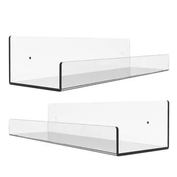 Акриловые полки для душевой кабины, прозрачные настенные плавающие полки для ванной комнаты