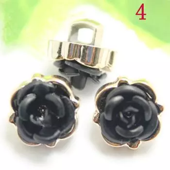 Акриловые позолоченные пуговицы, аксессуары для одежды, швейные принадлежности, живопись, ручная работа, украшение для дома 10~14 мм, 10 шт. One Size чёрный