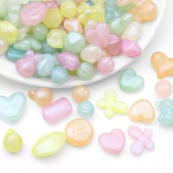 Акриловые прозрачные синие светящиеся бусины для DIY ожерелье, браслет, серьги, изготовление ювелирных изделий, аксессуары для рукоделия 9x13mm 30pcs