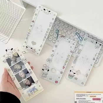 Акриловые рамки для фотобудки с изображением щенка, мультяшный фотоальбом для фотополосок 2X6 дюймов, держатель для свадебного альбома