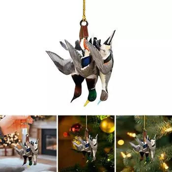 Акриловые рождественские украшения Шарм, подвесное животное для рождественской елки One Size