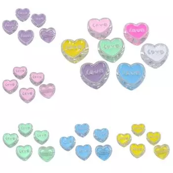 Акриловые ручные модные креативные капельные масла прозрачные для браслета, сережек, занимающихся любовью, персиковые сердечки, аксессуары для украшений своими руками, 5 шт., аксессуары разноцветный