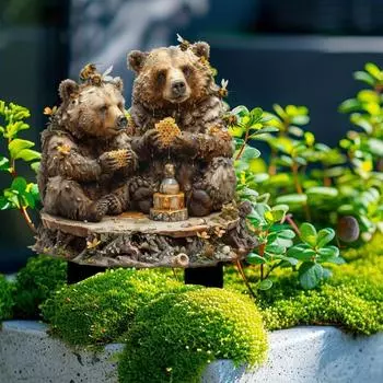 Акриловые садовые напольные заглушки Искусственные фигурки животных Скульптуры Растения в горшках Style 2