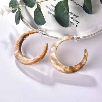 Акриловые серьги с буквой C, нишевые простые серьги, серьги