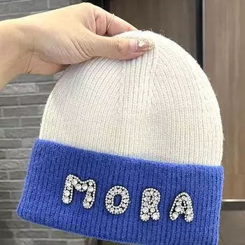 Акриловые шапки зимняя шапка для женщин роскошная пушистая вязаная шапка капор женская осенняя теплая шапка Skullies Ski Cap M56-58cm