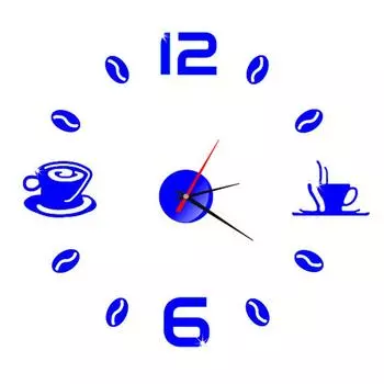 Акриловые современные настенные часы DIY 3D зеркальная поверхность наклейка домашний офис декор-фиолетовый синий