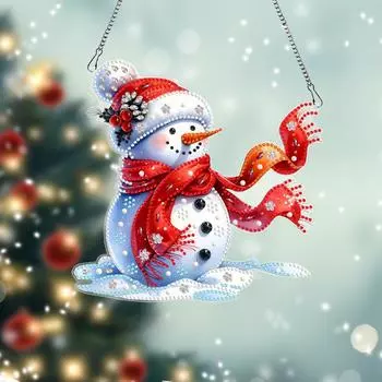 Акриловые специальные формы милый снеговик алмазная живопись подвесные украшения комплект 5D DIY алмазное искусство подвесные украшения для начинающих