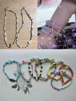 акриловые свободные бусины английские буквы бусины DIY брелок аксессуары ручной работы браслет из бисера ожерелье ювелирный материал 4x7mm 100pcs/bag