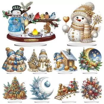 Акриловые украшения для алмазной живописи на рождественскую тематику, настольные украшения для взрослых, алмазная живопись