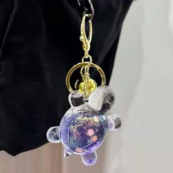 Акриловые украшения Куклы-черепахи конфетного цвета Блестящая черепаха Брелок Черепаха Маленькое украшение для девочек и мальчиков синий