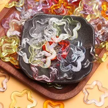 Акриловые ювелирные аксессуары «сделай сам», модный прозрачный пятиугольный кулон 30 мм, свободные бусины со звездами, около 360 шт.