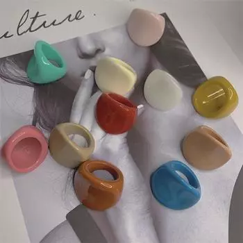 Акриловые ювелирные изделия, кольцо большого размера, акриловое кольцо для вечеринки, аксессуары для одежды, кольцо для большого пальца