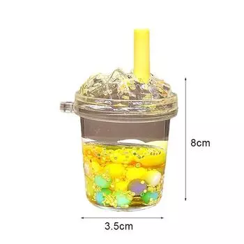 Акриловые в масляной пух бутылки украшения цветные бобы айсберг чашка серии брелок автомобильные аксессуары настольные украшения розовый