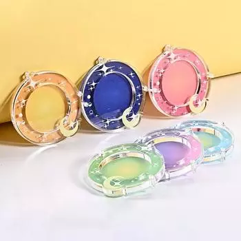 Акриловые витрины для значков, мини-чехол для значков, коробка для хранения значков в стиле аниме, студент Pink-Round