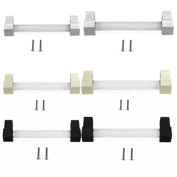 Акриловые выдвижные ящики с одним отверстием, хрустальные выдвижные ящики для кухонных шкафов, комод, шкаф Hole Spacing 96 чёрный