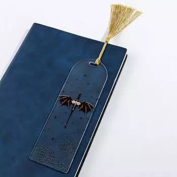 Акриловые закладки в стиле панк-аниме «Черный дракон», коллекция для любителей книг, канцелярские принадлежности, подарок для студентов, учителей, маркеры, принадлежности для чтения