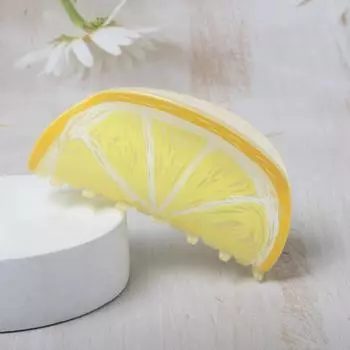 Акриловые заколки-крабы для волос с фруктовым дудлом, милые арбуз, лимон, большой зажим-краб для женщин, заколки для волос, головной убор, летние аксессуары для волос для девочек