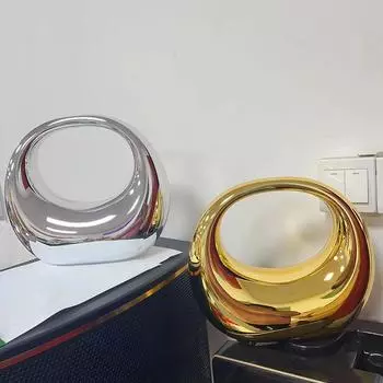 Акриловые женские сумки, роскошные сумки в форме полумесяца, новая модная индивидуальная сумка, чемодан для макияжа, сумка для ужина, украшение дома фиолетовый