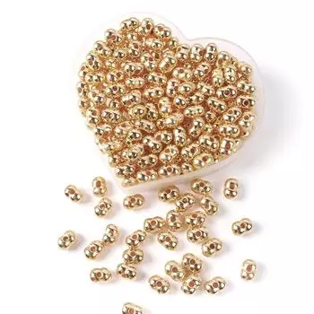 Акриловые золотые серебряные арахисовые бусины ожерелье из бисера работа в процессе браслет ручная работа украшения своими руками аксессуары аксессуары материалы 5X8mm (about 76 pieces)