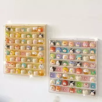 Акриловый 8-слойный шкаф-витрина для настенных фигурок, шкаф для хранения кукол, демонстрационная коробка для дома жёлтый