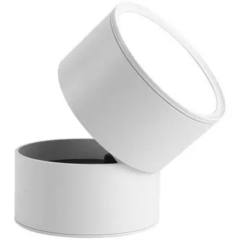 Акриловый антибликовый скандинавский современный накладной светильник Складной светодиодный потолочный светильник Вращающийся прожектор для внутреннего освещения 9W&Warm White 3000K&Non dimmable чёрный