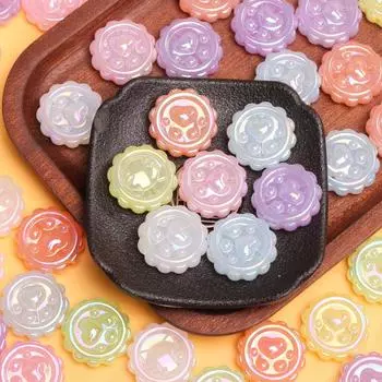 Акриловый браслет «Кошачья лапа» 23,5 мм, ожерелье, материалы для изготовления материалов ручной работы, аксессуары для ювелирных изделий «сделай сам», 10 шт., свободные бусины разноцветный