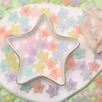 Акриловый браслет серьги маркировка для ювелирных изделий ядро пентаграмма бусины 10 шт ожерелье мода ручная работа DIY материал матовый оранжевый