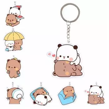 Акриловый брелок Bubu Dudu Panda Bear, милый мультяшный брелок Bubu Dudu, автомобильный брелок Style 5