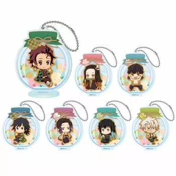 Акриловый брелок для ключей Demon Kimetsu no Yaiba Tojikore Cookie A BOX Всего 7 видов Slayer Vol.3 1BOX=7 штук,