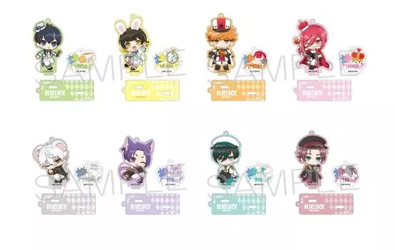 Акриловый брелок для ключей с подставкой из аниме Tapioca TV, 8 шт. Blue Rock