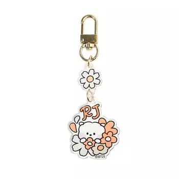 Акриловый брелок для ключей Solomon Shoji BT21 minini Happy Flower (RJ)