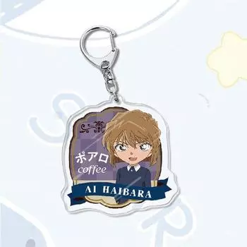 Акриловый брелок в стиле аниме «Детектив Конан», металлическое кольцо, автомобильная сумка, украшение для ключей, аксессуар, подарок, аниме, подарки, кулон