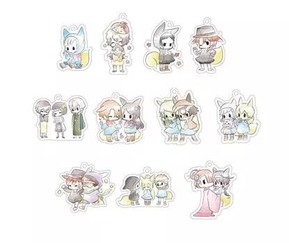 Акриловый брелок в стиле ретро Bungo Stray Dogs Sumokku Fox, коробка из 11 штук Wan! Вер.