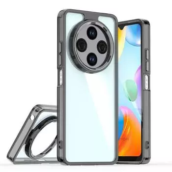 Акриловый чехол для телефона Xiaomi Redmi 14C Прозрачный противоударный чехол-бампер для защиты от падений Xiaomi Redmi 14C чёрный