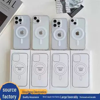 Акриловый чехол Promax Airbag для iPhone 15: Прозрачная защита от падений для мобильного телефона Apple 14Plus - сильная магнитная функция. 15 PLUS