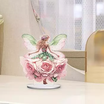 Акриловый цветок Эльф Алмазная картина настольные украшения комплект Алмазная картина настольные украшения для домашнего офиса Декор рабочего стола