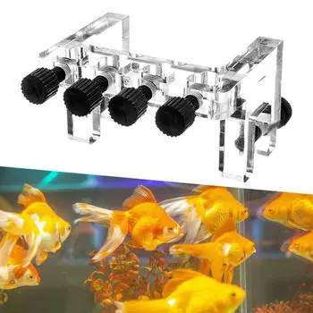 Акриловый держатель для аквариумных трубок, 4-ходовая портативная трубка, прочная, легкая, мягкая