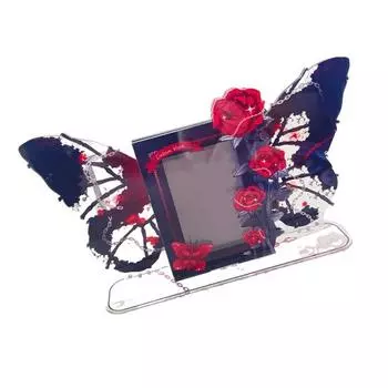 Акриловый держатель для фотокарт Kpop, розовая лилия, тема, сверхмощный стоячий мини-идол, подставка для фотографий, рамка для дисплея, украшение стола B красный