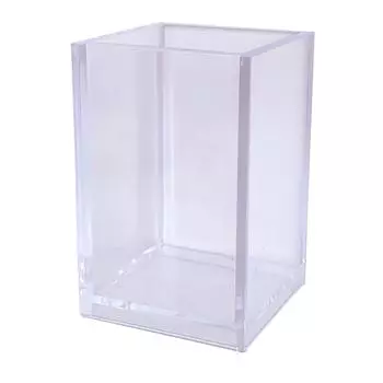 Акриловый держатель для карандашей, ручек, прозрачный стаканчик, коробка для хранения кистей для макияжа, настольные канцелярские принадлежности